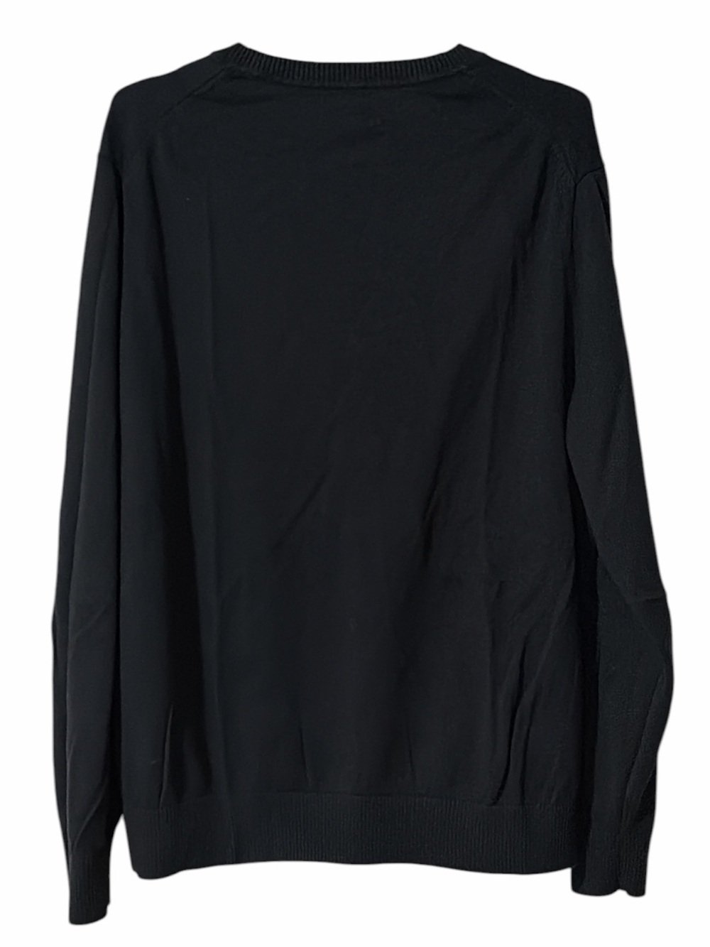 Lands’ End Men's Cotton Modal Fine Gauge V-neck Sweater - Picture 3 of 5